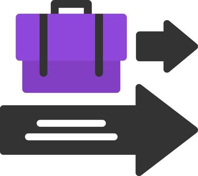 salida entrevista plano icono vector