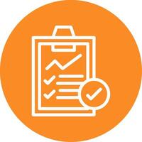 Audit Outline Circle Icon vector