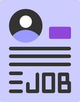 Job Description Flat Icon vector