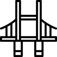 icono de línea de puente vector