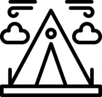 Tent Line icon vector