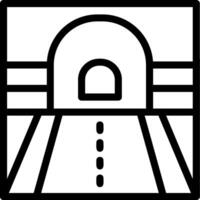 icono de línea de túnel vector