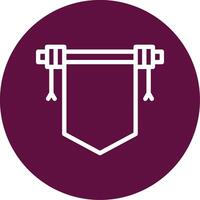 Spring Scroll Outline Circle Icon vector