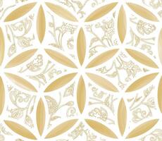 artístico arabesco línea sin costura modelo. resumen ornamental floral dibujado acuarela textura. artístico diagonal florecer diagonal brocado fondo vector