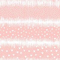 Romantic seamless pattern with hearts and polka dots. Love Valentine's day seamless background. Love heart tiling backdrop. vector