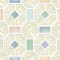 resumen arabesco sin costura modelo. artístico línea con geométrico formas lineal floral ornamental textura en asiático árabe estilo vector