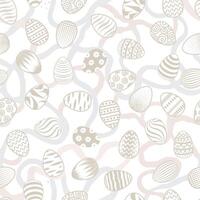 Easter egg seamless pattern. Spring holiday background for printing on fabric, paper for scrapbooking, gift wrap and wallpapers. Happy easter greeting card decor vector