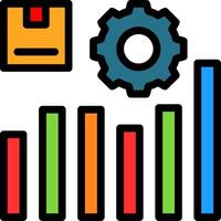 Production Chart Line Filled vector