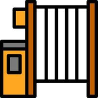 Factory Gate Line Filled vector