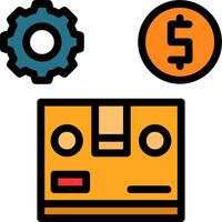 Manufacturing Efficiency Line Filled vector