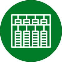 Abacus Outline Circle Icon vector