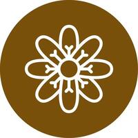 Lotus Flower Outline Circle Icon vector