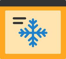 icono plano de copo de nieve vector