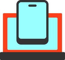 icono de telefono plano vector