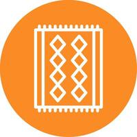 Red Carpet Outline Circle Icon vector
