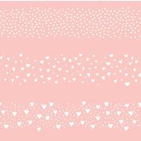 Romantic seamless pattern with hearts and polka dots. Love Valentine's day seamless background. Love heart tiling backdrop. vector