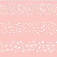 Romantic seamless pattern with hearts and polka dots. Love Valentine's day seamless background. Love heart tiling backdrop. vector