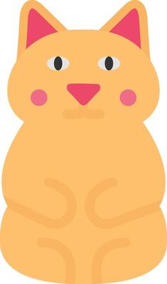 Prosperity Cat Flat Icon