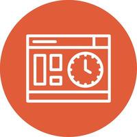 Clock Outline Circle Icon vector