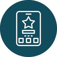 Star Outline Circle Icon vector