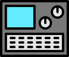 Machine Control Panel Line Filled vector