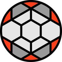 fútbol pelota línea lleno vector