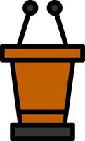 Speaker Podium Line Filled vector