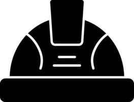 Hard Hat Glyph vector