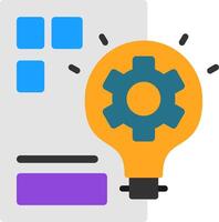 Inspire Invent Flat Icon vector