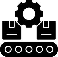 Conveyor System Glyph vector