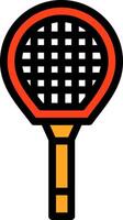 Badminton Racket Line Filled vector