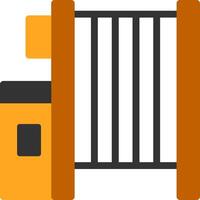 Factory Gate Flat Icon vector