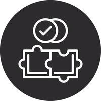 Solution Inverted Icon vector