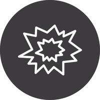 Bold Burst Outline Circle Icon vector