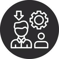 Recruitment Manager Inverted Icon vector