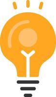 Light Bulb Flat Icon vector