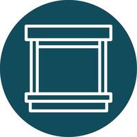 Loading Dock Outline Circle Icon vector