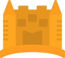 Sandcastle Flat Icon vector