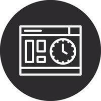 reloj invertido icono vector