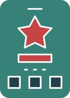 Star Glyph Multi Color Icon vector