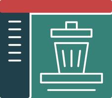 Trash Glyph Multi Color Icon vector