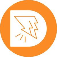 Bold Bolt Glyph Circle Icon vector