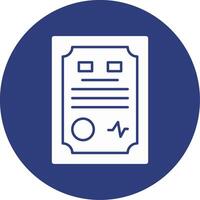 Contract Glyph Circle Icon vector