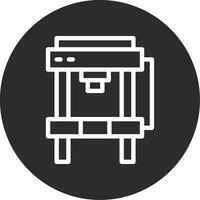 Hydraulic Press Inverted Icon vector