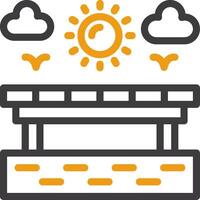 Boardwalk Two Color Icon vector