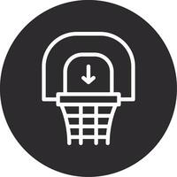 Basketball Hoop Inverted Icon vector