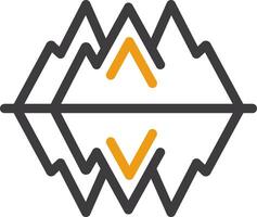 Glacier Two Color Icon vector