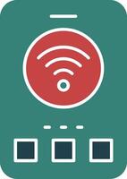 Wi-Fi Glyph Multi Color Icon vector