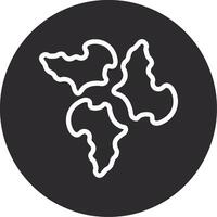 World Map Inverted Icon vector