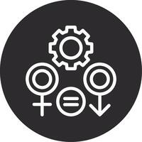 Gender Equality Inverted Icon vector